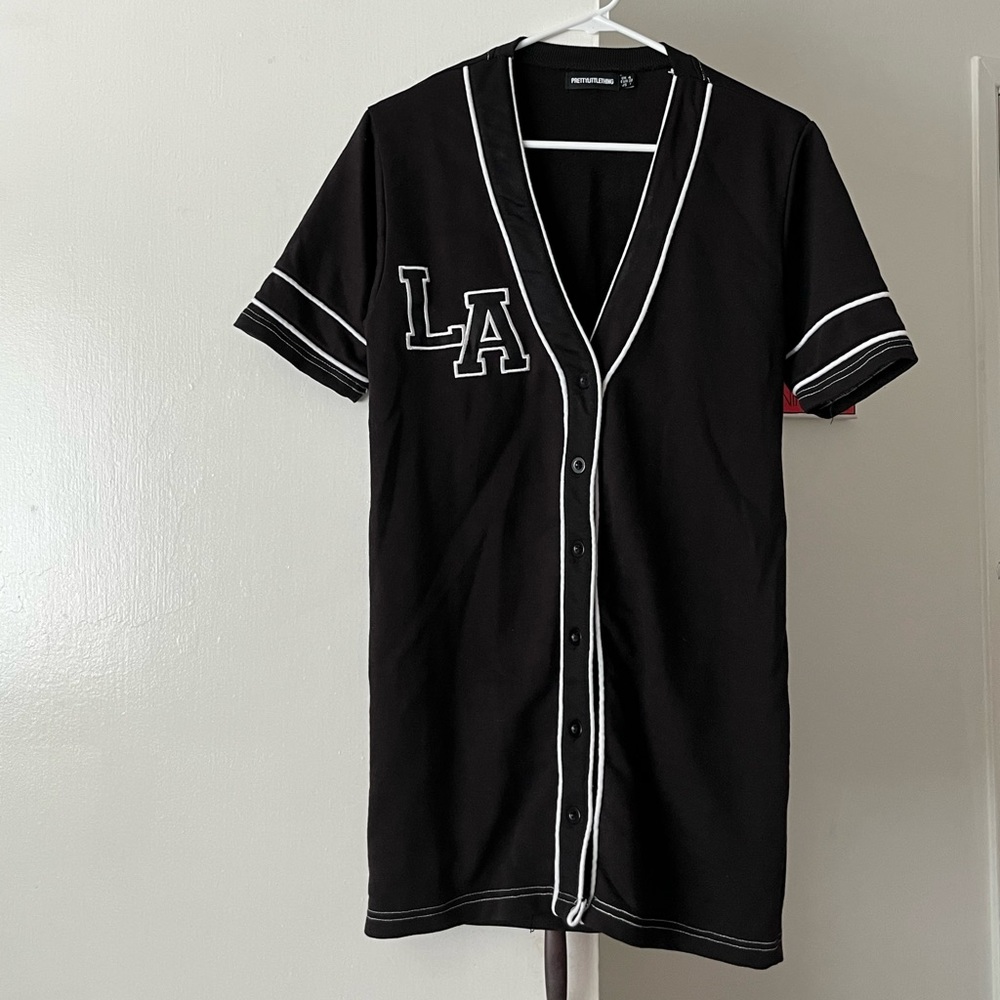 Black LA jersey dress from Becky G collab with Pretty Little Thing (XS/S)